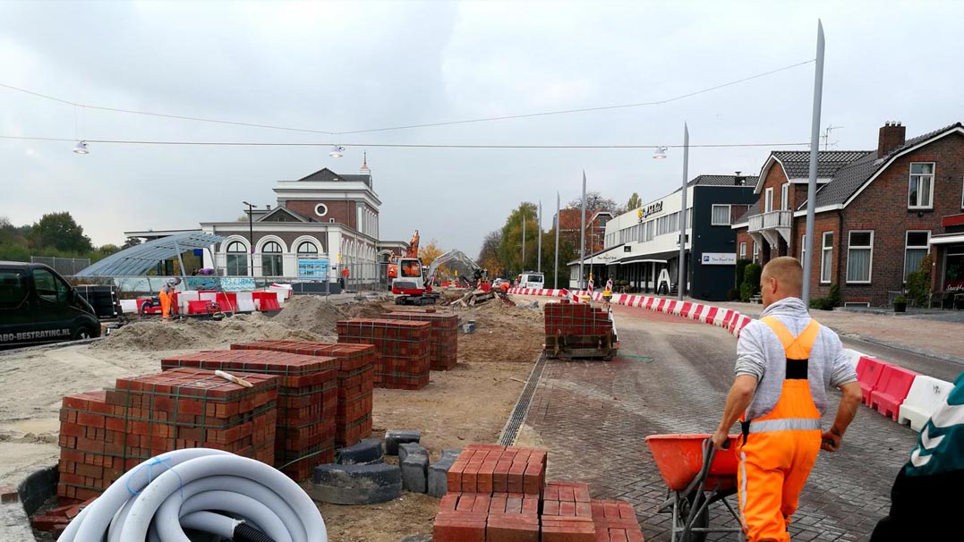 Aanleg stationsplein Winschoten vordert gestaag