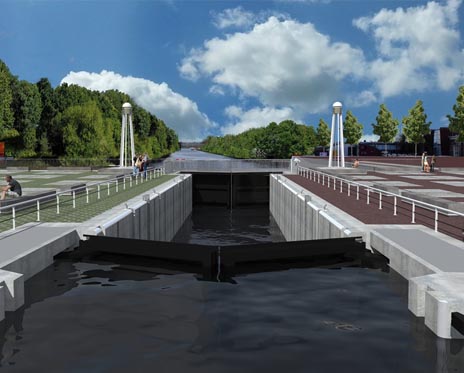 Ontwerp Sluis in het Havenkwartier te Assen