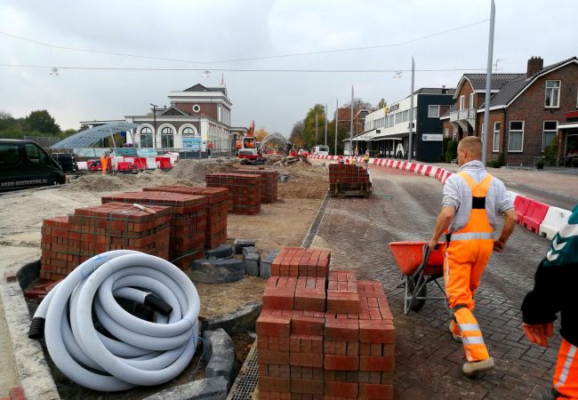 Aanleg stationsplein Winschoten vordert gestaag