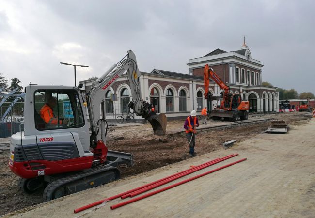 Aanleg stationsplein Winschoten vordert gestaag