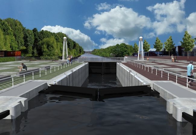 Ontwerp Sluis in het Havenkwartier te Assen