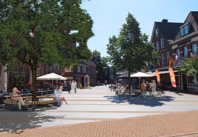 Marktplein en omgeving Groenlo; 1e prijs in een besloten ontwerpprijsvraag