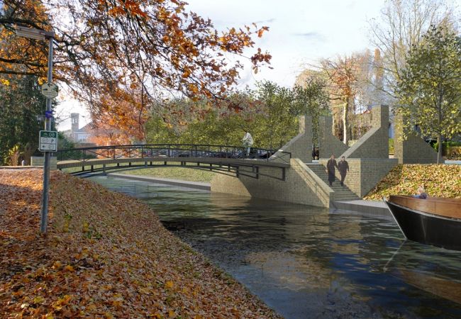 Bruggen over de vestinggracht in Groenlo